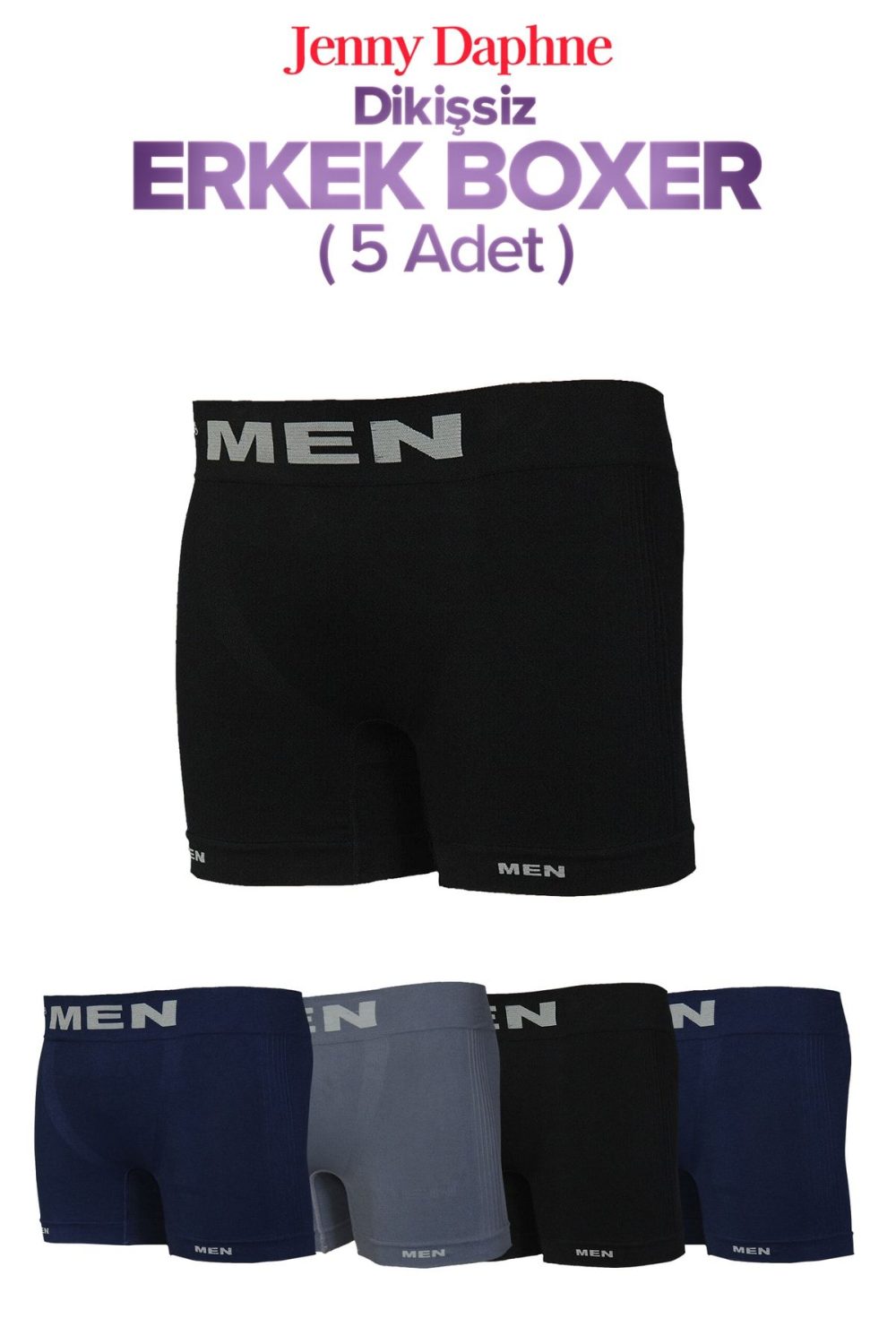 Angel 5 Adet Dikişsiz Erkek Boxer 9005